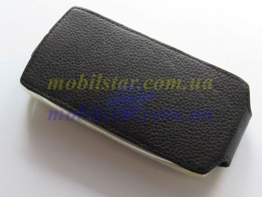Шкіряний чохол-фліп для Samsung S8530 чорний