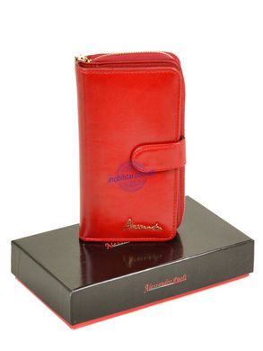 Шкіряний жіночий гаманець Alessandro Paoli W2117 червоний