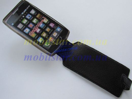 Кожаный чехол-флип для Samsung S8600 черный