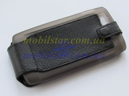 Кожаный чехол-флип для Samsung S8600 черный