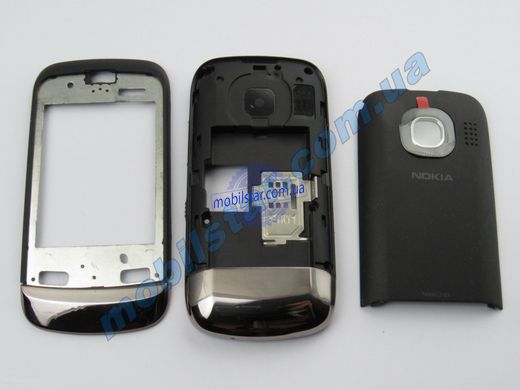 Корпус телефону Nokia C2-03 чорний. High Copy