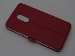 Чехол-книжка для Xiaomi Redmi Note4 красная "Windows"