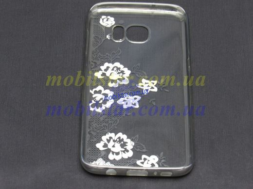 Чохол для Samsung S7 Edge, Samsung G935 прозорий (квіти)