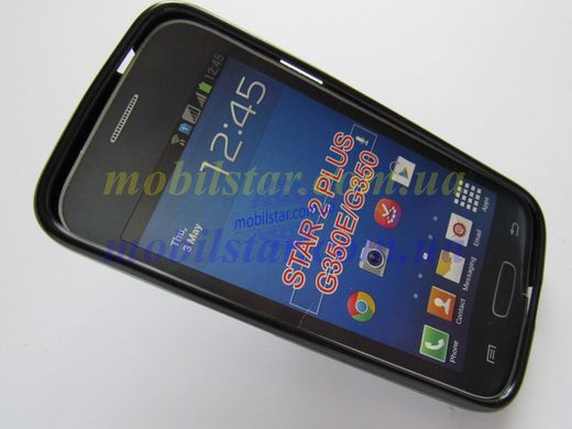 Силикон для Samsung G350, Samsung Star 2 plus черный