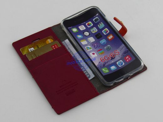 Чехол-книжка для IPhone 6G, IPhone 6S бордовая goospery 1