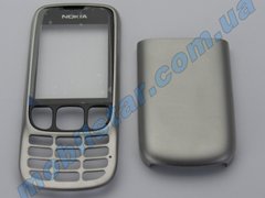 Корпус телефона Nokia 6303 серебристый. AAA
