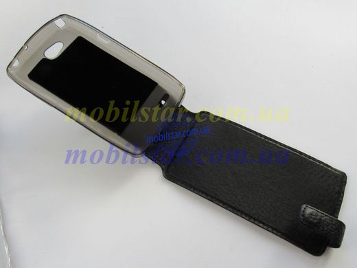 Шкіряний чохол-фліп для LG L80, LG D380 чорний