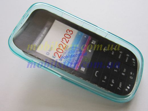 Силикон для Nokia 202, Nokia 203 синий