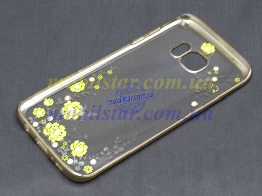 Чохол для Samsung S7 Edge, Samsung G935 прозорий (квіти жовті)