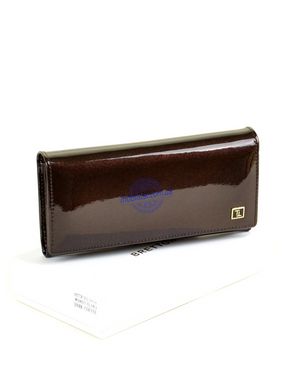 Шкіряний жіночий гаманець BRETTON W0807 коричневий лакований