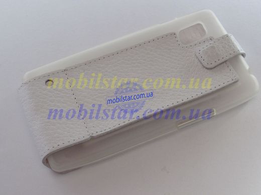 Шкіряний чохол-фліп для LG L9, LG P760, LG P765, LG P768 білий