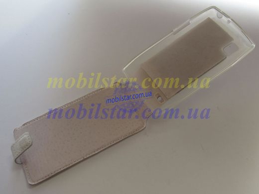 Кожаный чехол-флип для LG L9, LG P760, LG P765, LG P768 белый