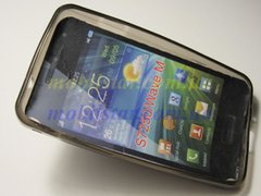 Силикон для Samsung S7250, Samsung Wawe M черный