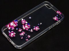 Силикон для IPhone 5G, Phone 5S (цветы)