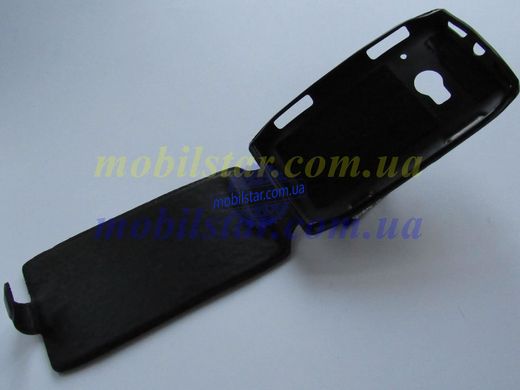 Кожаный чехол-флип для Nokia X7-00 черный