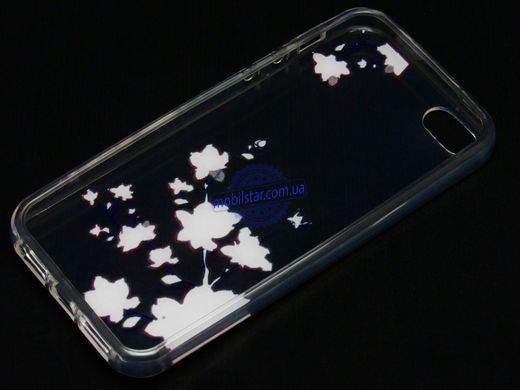 Силикон для IPhone 5G, Phone 5S (цветы)