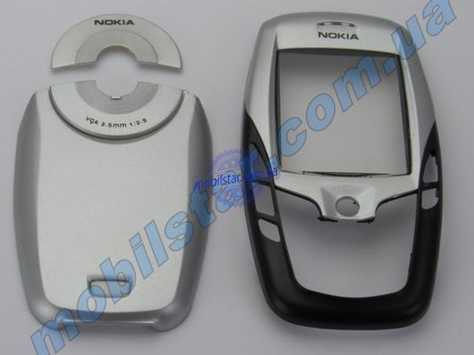 Корпус телефона Nokia 6600 серебристый. AA
