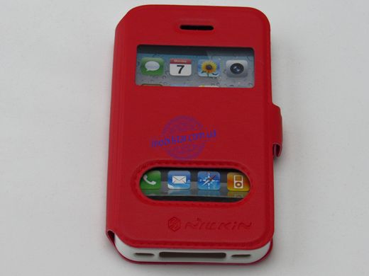 Чохол-книжка для IPhone 4G, IPhone 4S червона "Windows"