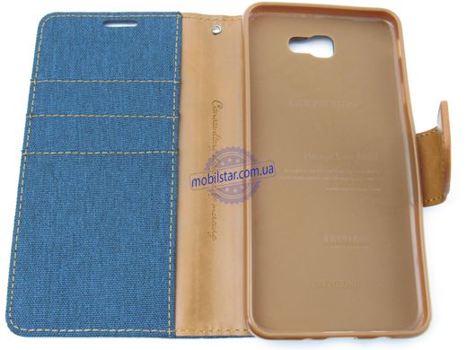 Чехол-книжка для Samsung J7 Prime, Samsung G610, Samsung G610F синяя goospery джинс