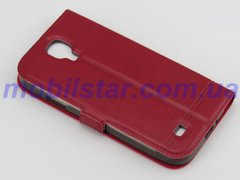 Чехол-книжка для Samsung S4, Samsung I9500 красная "Windows"