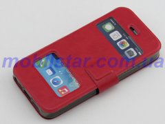 Футляр книжка "Window" IPhone 5G, 5S красный