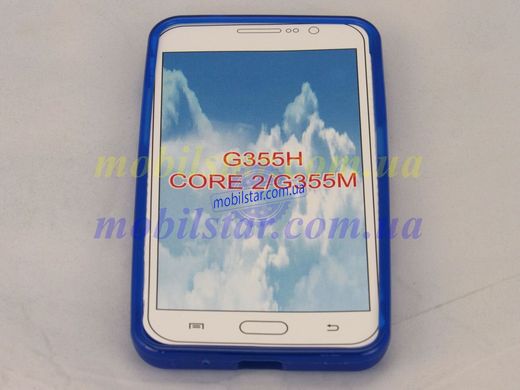 Силикон для Samsung G355, Samsung Galaxy Core 2 синий