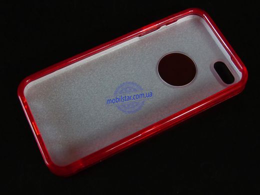 Силікон для IPhone 5G, Phone 5S червоний блискучий