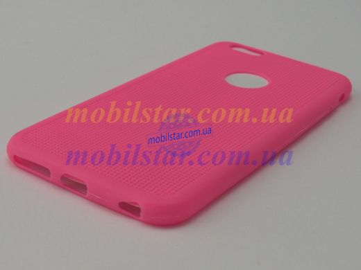 Силікон для IPhone 6 Plus розовий сітка