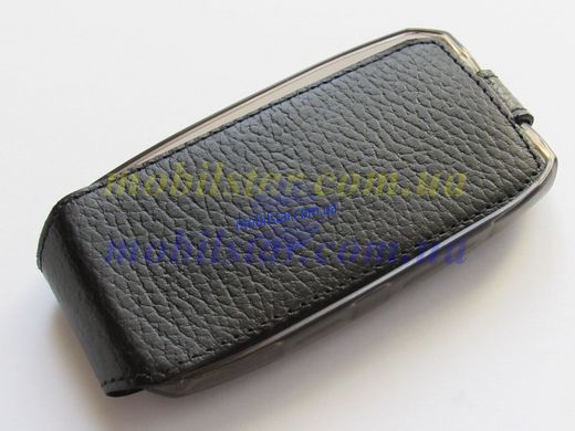 Кожаный чехол-флип для Nokia Asha 305, Asha 306 черный
