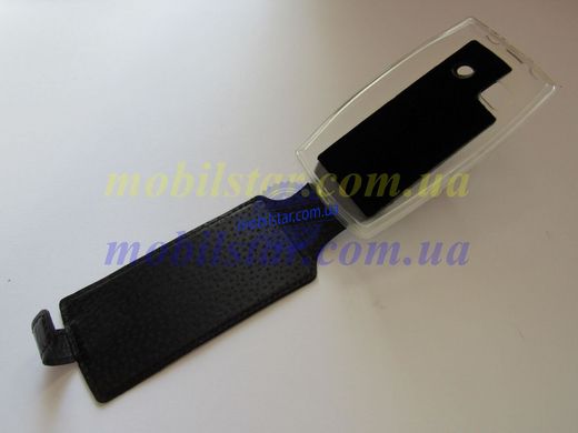 Кожаный чехол-флип для Nokia 500 черный