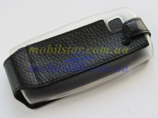 Шкіряний чохол-фліп для Nokia 500 чорний