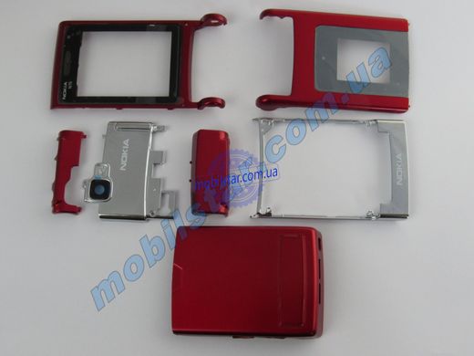 Корпус телефона Nokia N76 красный. High Copy