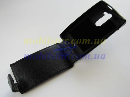 Кожаная чехол книжка для Nokia 502 черная