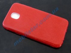 Чехол для Samsung J530, Samsung J5 красный блестящий