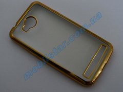Чехол для Huawei Y3-2, Huawei Y3 II, Huawei (LUA-U22) золотистый прозрачный