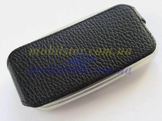 Шкіряний чохол-фліп для Nokia 5800 чорний
