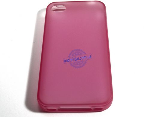Силикон для IPhone 4G, Phone 4S розовый