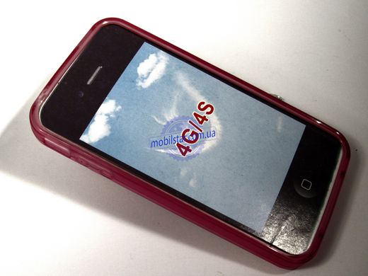 Силикон для IPhone 4G, Phone 4S розовый