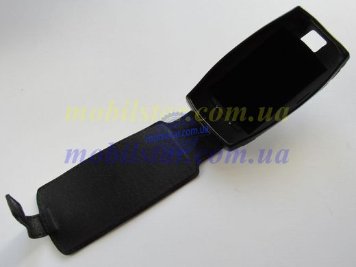 Кожаный чехол-флип для Nokia 600 черный
