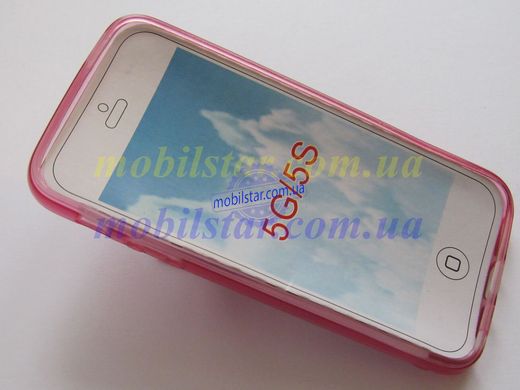 Силикон для IPhone 5G, Phone 5S розовый