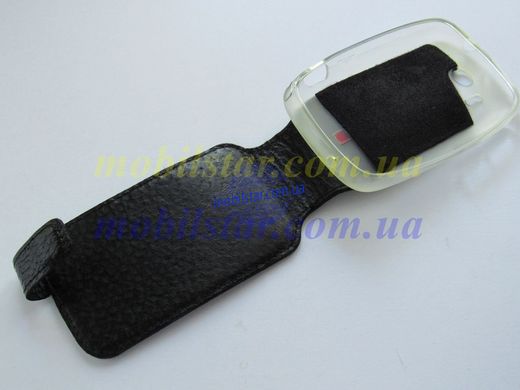 Шкіряний чохол-фліп для HTC Explorer A310e чорний