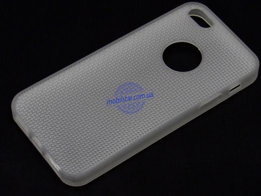 Силикон для IPhone 5G, Phone 5S белый (сетка)