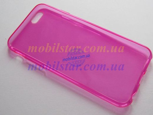 Силикон для IPhone 6G, Phone 6S розовый глянцевый