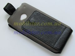 Кожаный чехол-флип для HTC One M7, HTC 801e черный