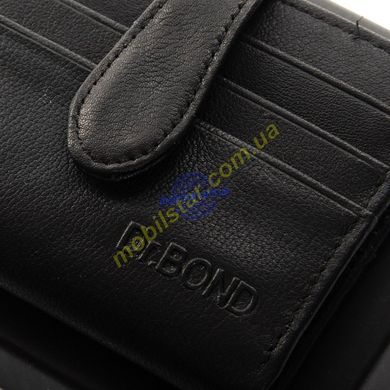Компактное кожаное портмоне Bond МV3 черное
