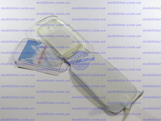 Шкіряний чохол-фліп для Samsung I8190, Samsung S3 mini білий